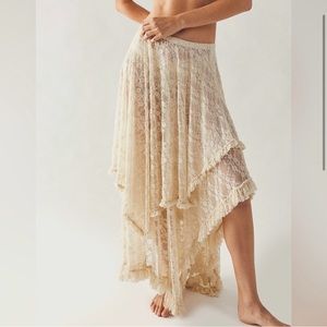 Free People Intimately Free French Courtship Half Slip Lace Skirt - size XS